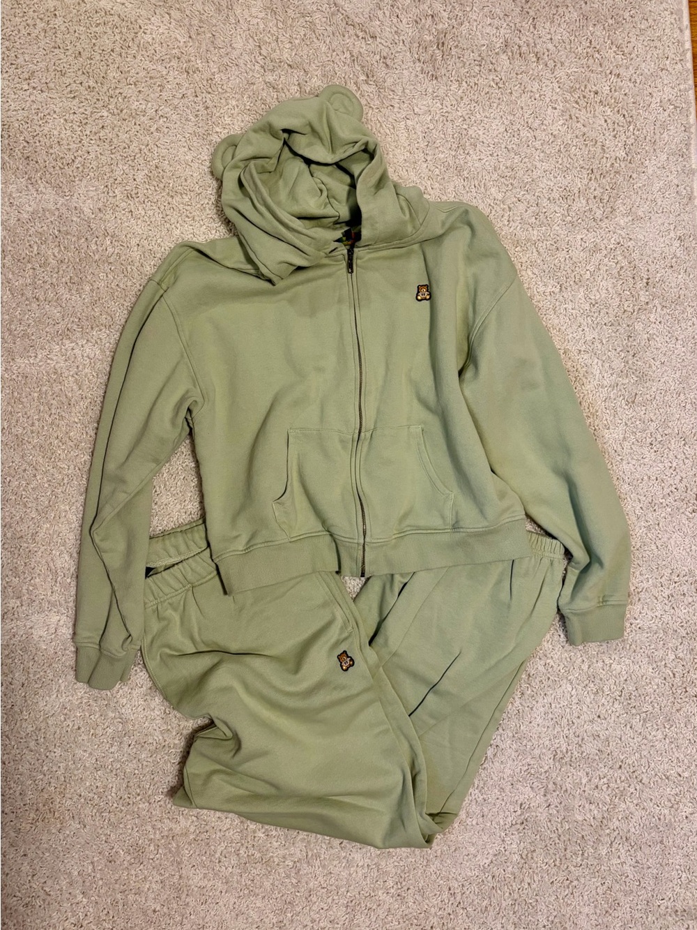 Teddy Fresh Green Jacket & Joggers Set